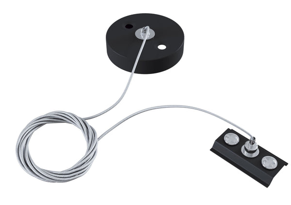 Câble de suspension pour système d'éclairage sur rail monophasé noir sconto