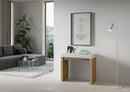 Consolle Allungabile 90-300x40x77 cm in Nobilitato Bianco e Marrone