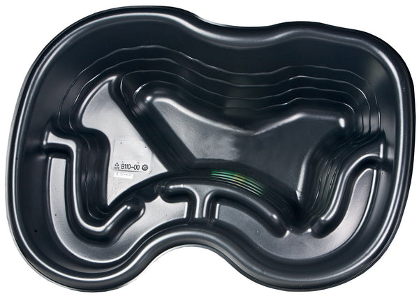 acquista Bassin Artificiel Thermoformé en PE 120x90x40 cm 120 Litres Noir