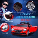 Macchina Elettrica per Bambini Licenza Mercedes SLC 300 con Telecomando Rosso  