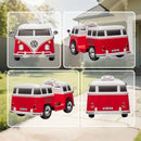 Macchina Elettrica per Bambini 89x49x41,5 cm Licenza Volkswagen T1 con Lettore MP3 in Metallo e PP Rosso      