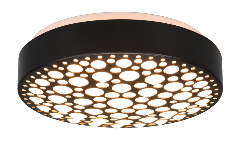 Plafoniera da Interno a LED in Plastica Nero Opaco