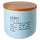 Pot à Sel Double Face 500 ml en New Bone China VdE Tivoli 1996 Aquamarine