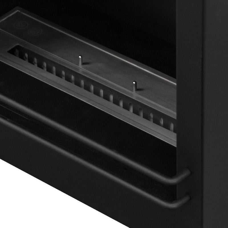 Camino a Bioetanolo da Pavimento 123x39x100 cm Parigi in Legno Bianco 