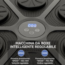 Boxing Machine Musicale a Parete 41,8x44,6x7,5 cm con 9 Velocità Bluetooth e Guanti in PU e ABS Nero e Blu  