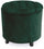 Pouf Repose-pieds Container Ø55x55 cm en Velours Soriani Vert
