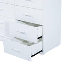 Cassettiera per Casa e Ufficio in Legno Bianco 90x35x73 cm 
