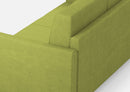 Divano Angolare 6 Posti 281x241x85 cm Karay in Tessuto Verde