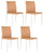 Lot de 4 chaises Minnie Mouse marron 41,5x44xH85 cm