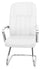 Chaise d'attente de bureau 59x67x105 cm en acier et simili cuir blanc
