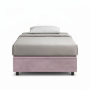 Letto Singolo Contenitore Imbottito Microfibra Glicine BoxMax Varie Misure