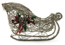 Slitta di Babbo Natale 47x18x30 cm in Rattan Soriani Oro