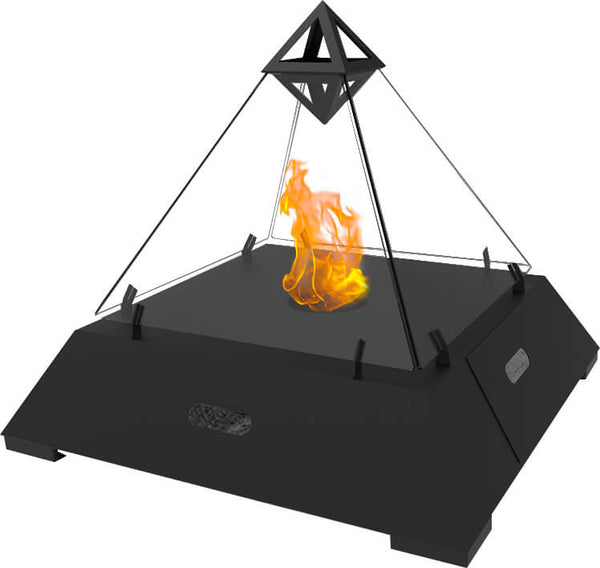 acquista Cheminée au bioéthanol Pyramid Floor 74,2x62,3 cm Vannini Las Vegas Noir