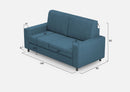 Divano 2 Posti 148x85x85 cm Sakar in Tessuto Avio