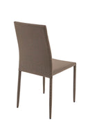 Set di 4 Sedie in Tessuto 93x52x45cm TFT DC Marrone Tessuto