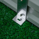 Letto per Orto Rialzato con Fondo Aperto 241x90,5x30 cm Forma Flessibile in Metallo Grigio  