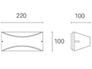 Applique da Esterno a LED 10W 3000K Sovil Marrone