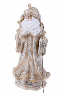 Statuina Babbo Natale con Sacco 48,5 cm in Porcellana Bianco
