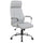 Chaise de bureau présidentielle en similicuir gris Tosini New York