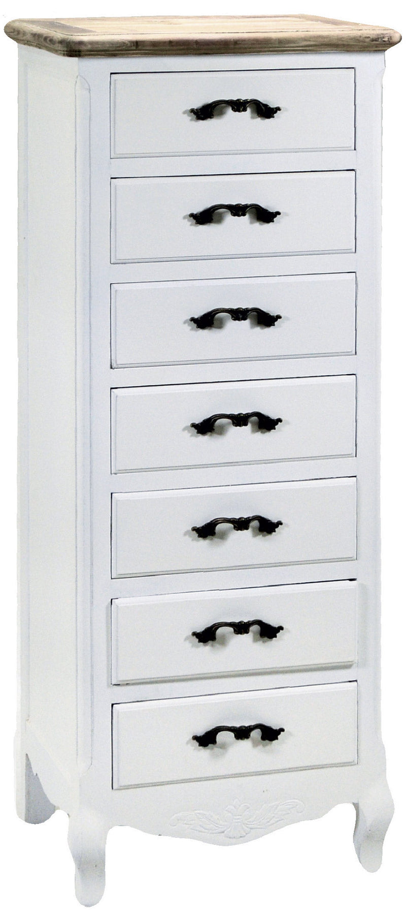 Cassettiera in Legno 7 Cassetti Country