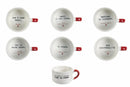Set 12 Tazzine da Caffè 90 ml in Porcellana Villa d'Este Home Tivoli Caffeomanzia Love Cynical Mood