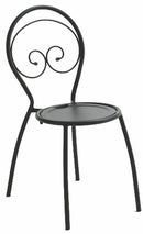 Set Tavolo Tondo e 4 Sedie da Giardino in Acciaio RD Italia Fiona Antracite