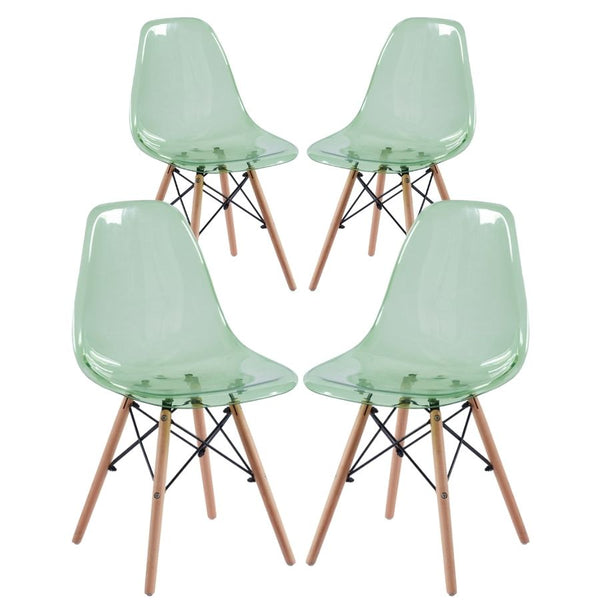online Lot de 4 chaises 45,5x53,5x81,2 cm en polypropylène Betty Green