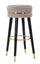 Tabouret de Bar Paris Ø35x74 cm en Bois et Tissu Velours Gris