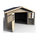 Casetta Box da Giardino per Attrezzi 3,45x3,42m Senza Pavimento in Legno Abete 28mm Flovene N1