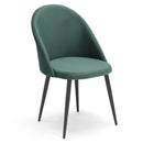 Set 2 sedie Imbottite 51x58x87 cm In Tessuto Tiffany  Lola Petrolio