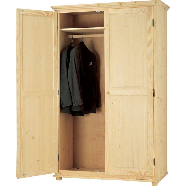Meuble de Salon 2 Portes en Sapin Brut 116x58x190cm Fumer Country prezzo