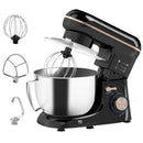 Impastatrice Planetaria da 4.5L a 6 Velocità 35x22x29 cm Ciotola in Acciaio Inox Nero   