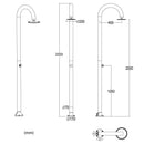 Doccia da Giardino ad Acqua Fredda in Alluminio Temporizzata Sined Luna Timer Grigio 