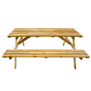 Tavolo Pic Nic 178x154x72 cm con 2 Panche Easy in Legno di Pino Impregnato  