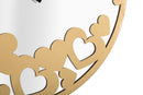 Orologio Oro Heart Ø55x4 cm in Ferro Specchio e MDF Oro