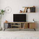 Mobile TV 1 Anta e Mensola 48x35,6x180 cm in MDF Fiona Antracite