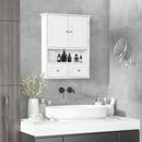 Pensile da Bagno con Armadietto e Cassetti 50,8x17,8x66 cm in Legno Bianco  