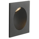 Faretto Segnapassi Quadrato Alluminio Nero Incasso Parete Led 2 watt Luce Calda