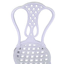 Set Tavolo e 2 Sedie da Giardino in Alluminio Siracusa Bianco