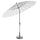 Parasol de jardin rond 2,6 m avec ouverture et fermeture à manivelle Taddei Shanghai Blanc