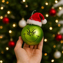 Set 8 Palline di Natale Pupazzo Verde da 7 cm Decorazione Palle Natalizie