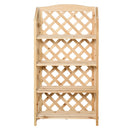 Portapiante Fioriera da Giardino 4 Ripiani 67x33x123 cm in Legno Naturale