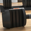Pesi Regolabili con Porta Manubri 33x16x16 cm e Impugnatura Antiscivolo in Acciaio e ABS Nero      