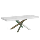 Tavolo Allungabile 200-304x90x77 cm Volantis Premium Bianco Frassino Telaio 4A 