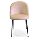 Sedia Sammi 50x57xh47/77,5 cm in Tessuto Velluto Crema/Nero