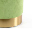 Pouf Poggiapiedi 31x31x38 cm in Metallo MDF e Tessuto Velluto Verde Lime 