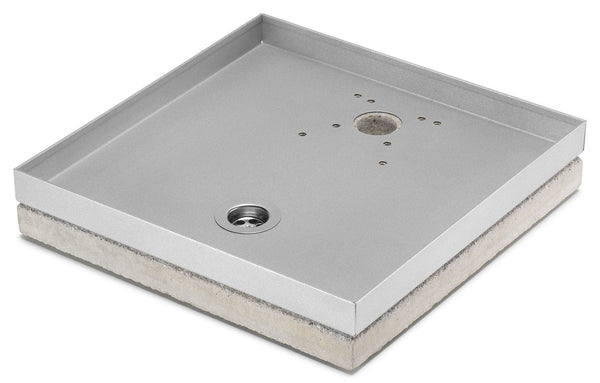 Base Portaciottolo per Fontane 40x40x8 cm in Metallo con Base in Cemento Belfer 42/BSE/10 Alluminio sconto