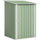 Casetta da Giardino Porta Attrezzi 100x104x160 cm con Porta in Acciaio Galvanizzato Verde Chiaro