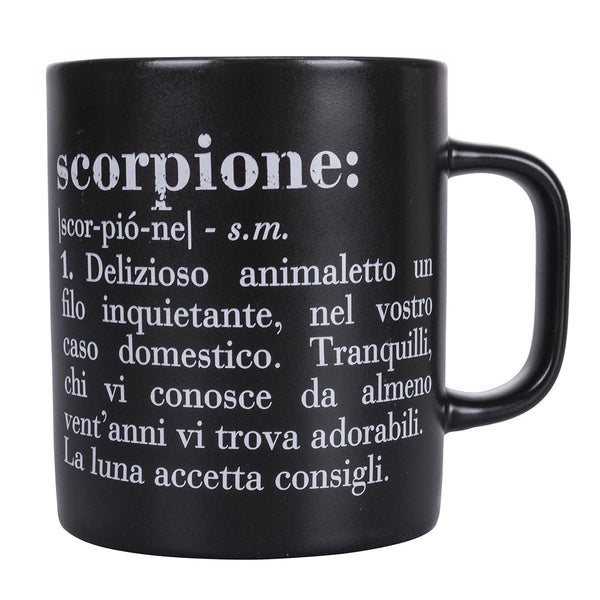 Mug zodiaque "scorpion" Ø8x10 cm en Bone China VdE Tivoli 1996 Noir online