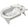 Baignoire Pliante Bébé 81,5x50,5x23,5 cm 0-3 Ans Gris Blanc